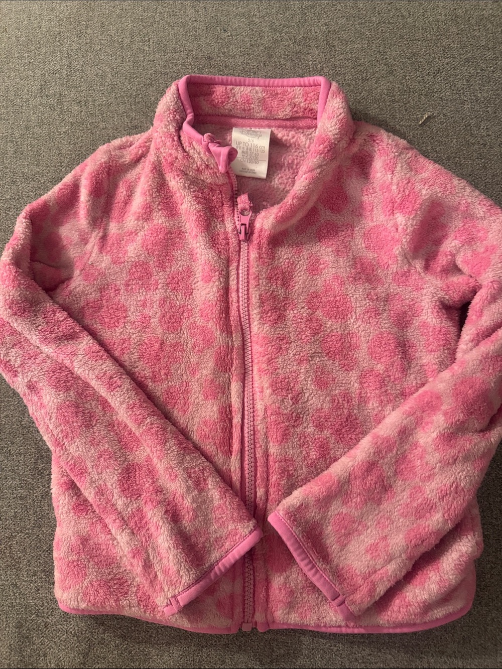 5/$15- Cozy Pink Plush Zip-Up Jacket